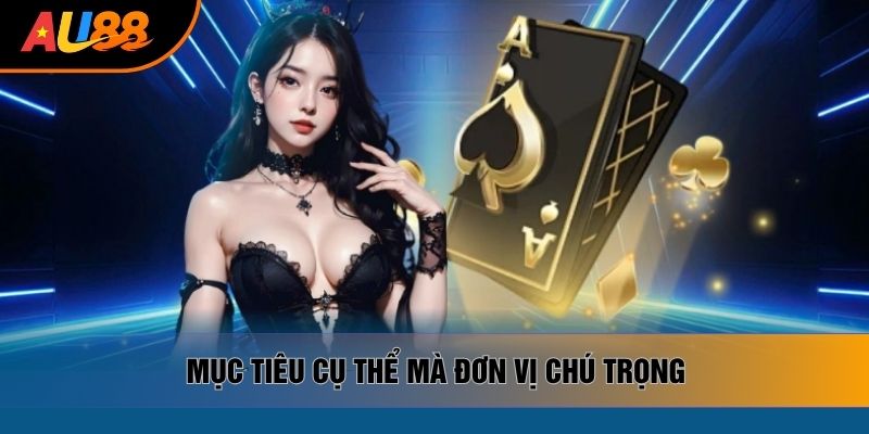 Mục tiêu cụ thể mà đơn vị chú trọng Mục tiêu cụ thể mà đơn vị chú trọng